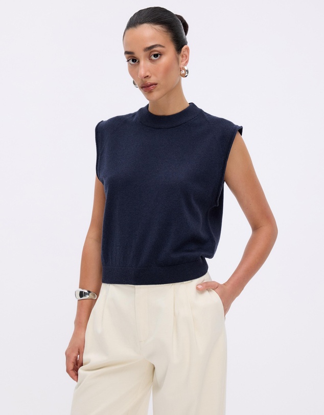 Minima Esenciales - Naya Cashmere Blend Knitted Top