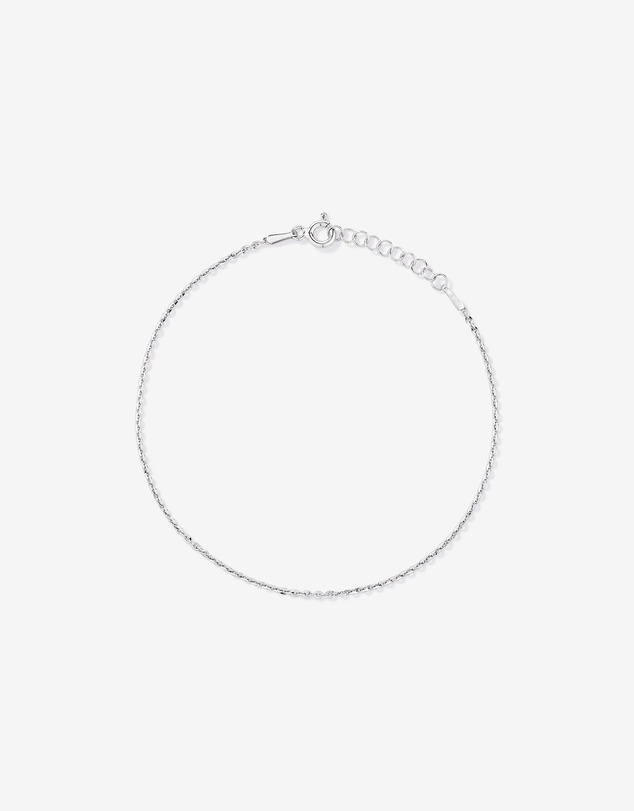 Michael Hill - 19cm Diamond Cut Fine Cable Bracelet in Sterling Silver