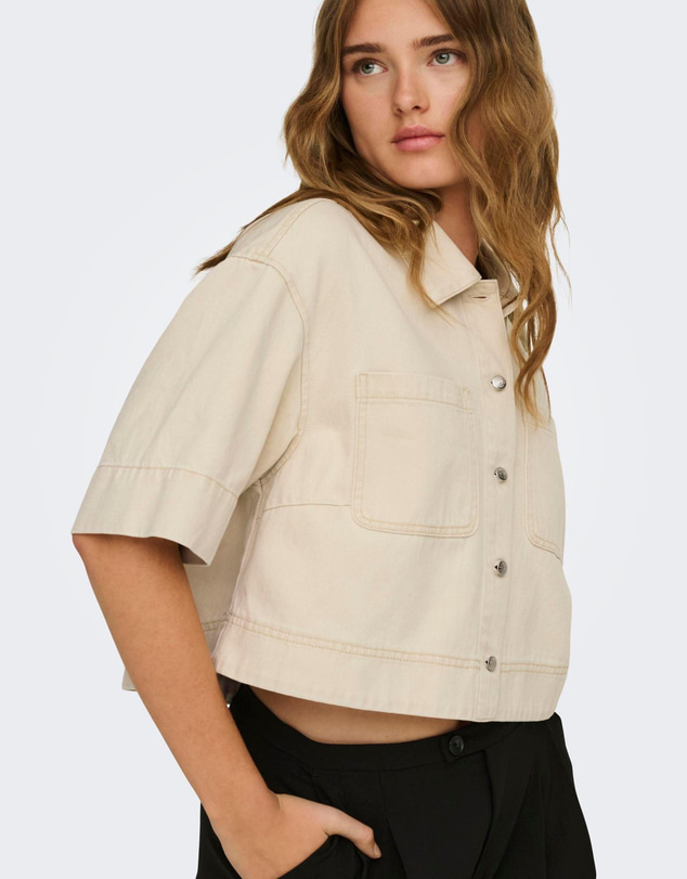 ONLY - Cleo-Masia Cropped Shirt