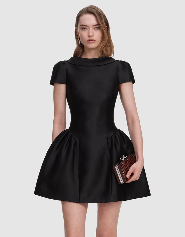 Self Portrait - Taffeta Collared Mini Dress