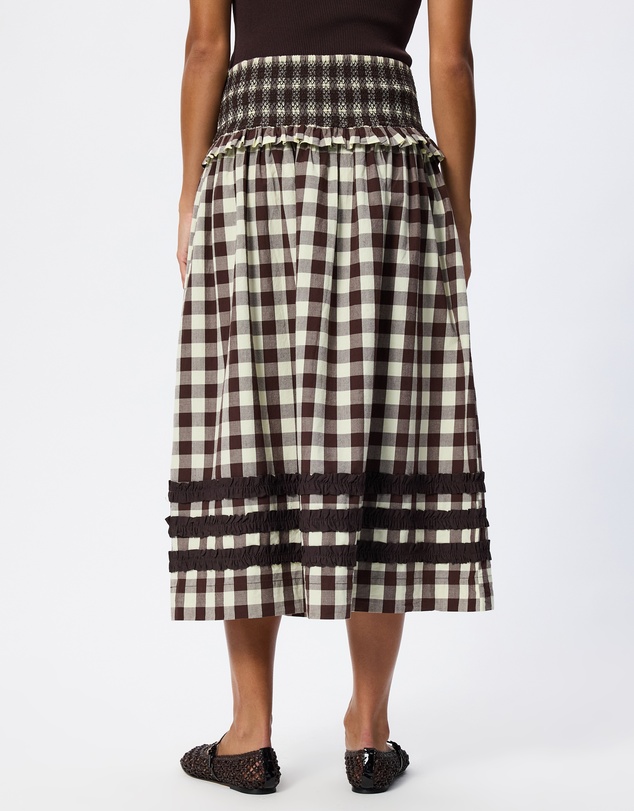 Damson Madder - Ava Ruffle Midi Skirt
