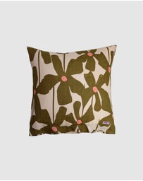 Mosey Me - Olive Poppy Euro Pillowcase Set