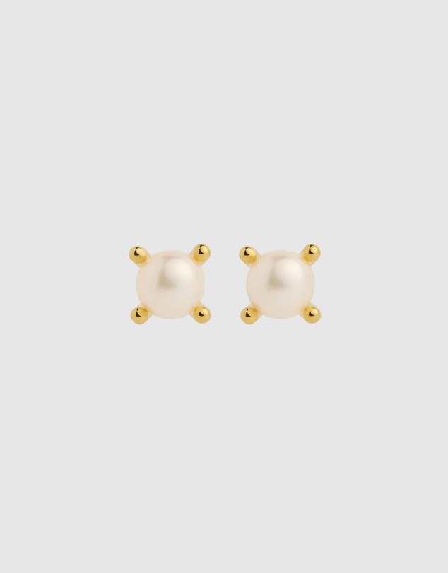 Najo - Moana Yellow Gold Pearl Earring