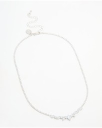 Lovisa - Silver Cubic Zirconia Marquise Pendant Necklace