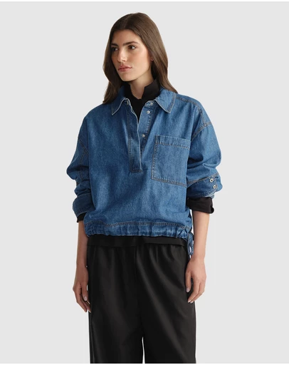 Decjuba - D-Luxe Chambray Stitch Shirt
