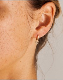 Luna Rae - Solid Gold - Earth Element Diamond Hoops