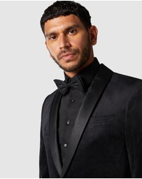 Politix - Slim Fit Detachable Shawl Collar Velvet Tuxedo Jacket