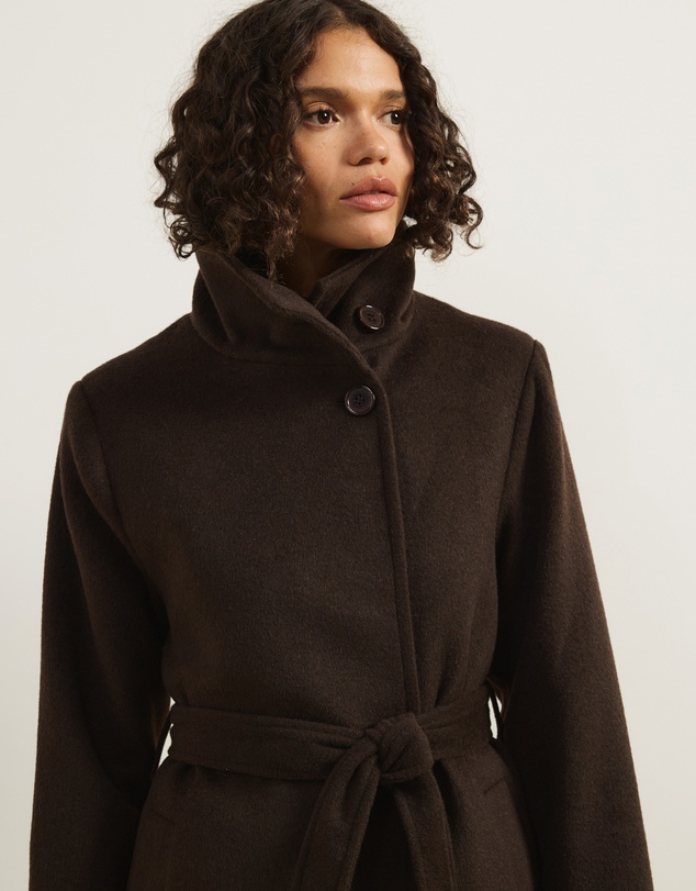 Atmos&Here - Nicky Wool Blend Funnel Neck Coat