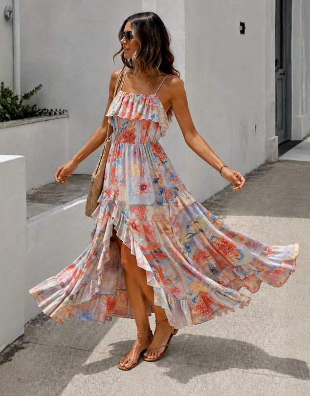 Esther & Co - Ryza Dress - Sunset Symphony