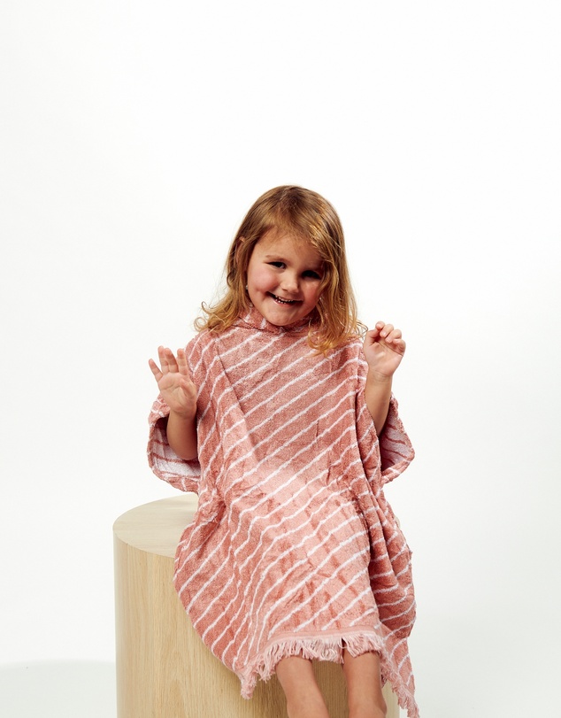Sand Society - Kids Beach/Bath Bamboo Poncho - Clay