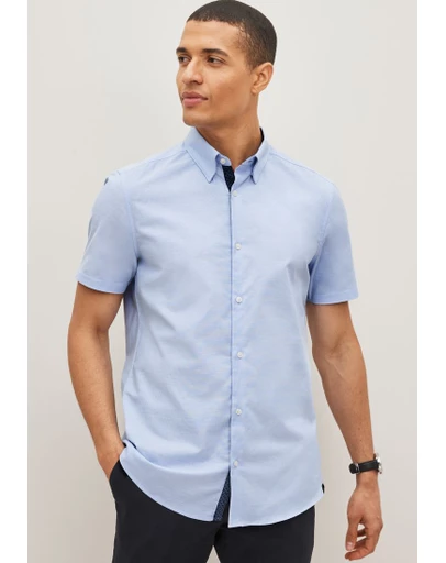 NEXT - Stretch Oxford Short Sleeve Shirt