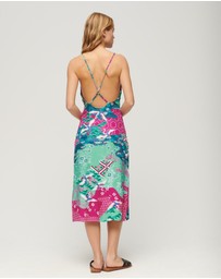 Superdry - Printed Midi Slip Cami Slim Fit Dress