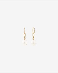 Michael Hill - Drop Earrings with Cultured Freshwater Baroque Pearl in 10kt Yellow Gold