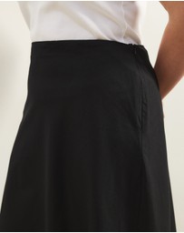 Atmos&Here Curvy - Celina Linen Blend Midi Skirt