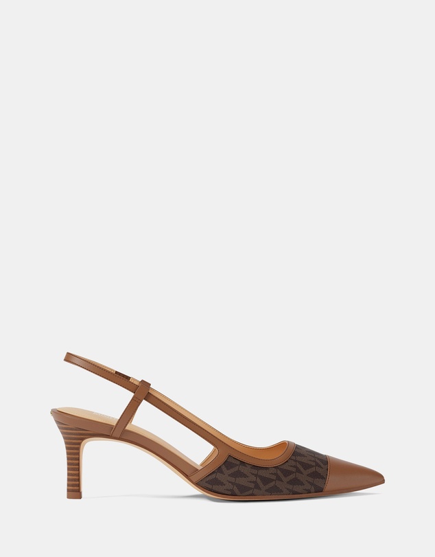 Michael Kors - Alora Toe Cap Mid Slingback Heels - Women's