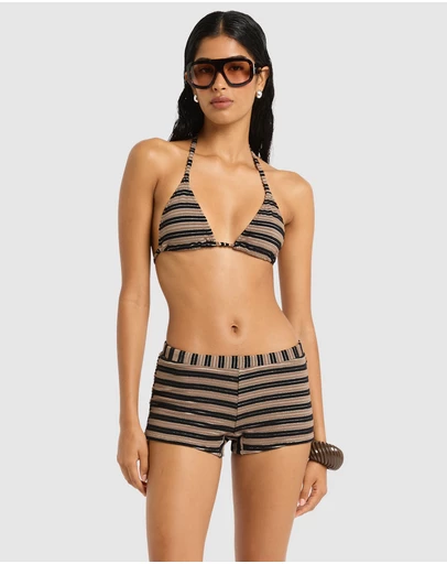 Bond-Eye Swimwear - Esme Short Black / Sandstone INDENT
