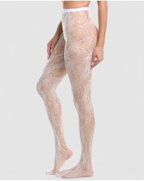High Heel Jungle - Venise Lace Fishnet Tights