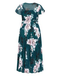 City Chic - Jade Blossom Short Sleeve Dress