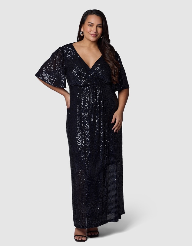 Pink Dusk by Curve Project - Lure Sequin Maxi Dress