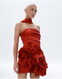 JUSTIN TONG - Crimson Bloom Dress