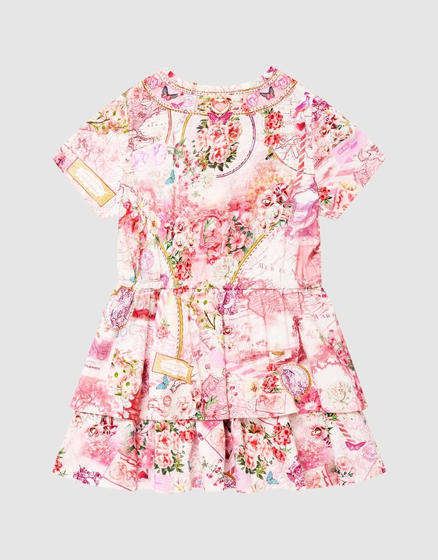 Camilla - Mini Tee Dress With Layered Skirt - Kids-Teens