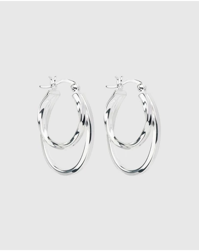Najo - Sea of Change Silver Hoop Earrings