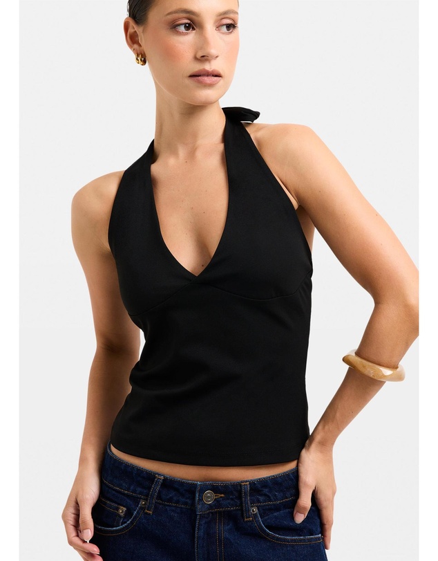 General Pants Co. Basics - Plunge Halter Top