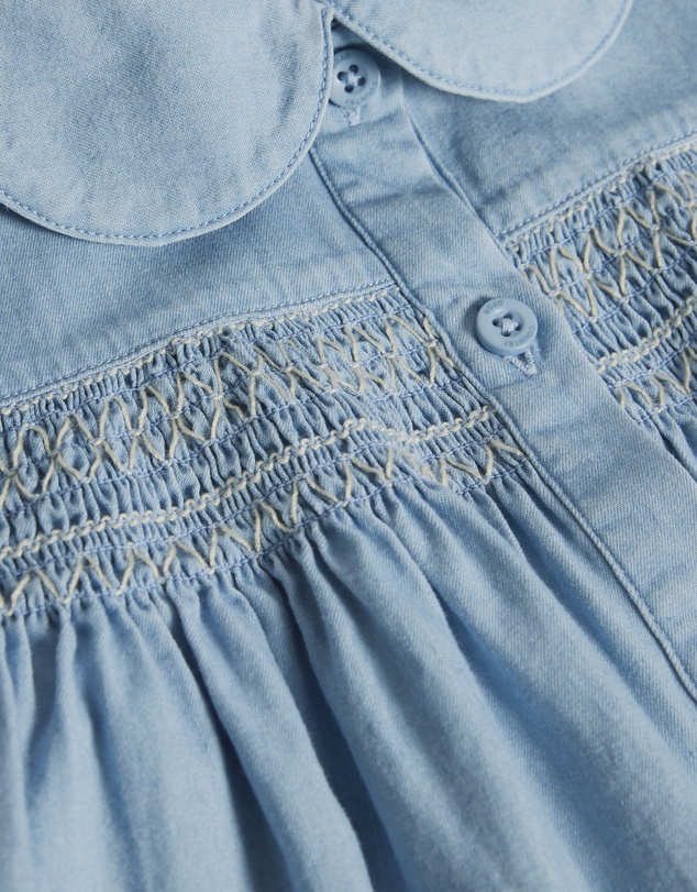 Country Road - Organically Grown Cotton Short Sleeve Chambray Dress