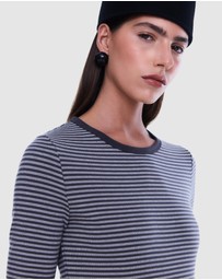 ENA PELLY - Piper Long Sleeve Stripe Top