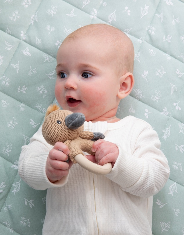 Living Textiles - Ring Rattle - Platypus
