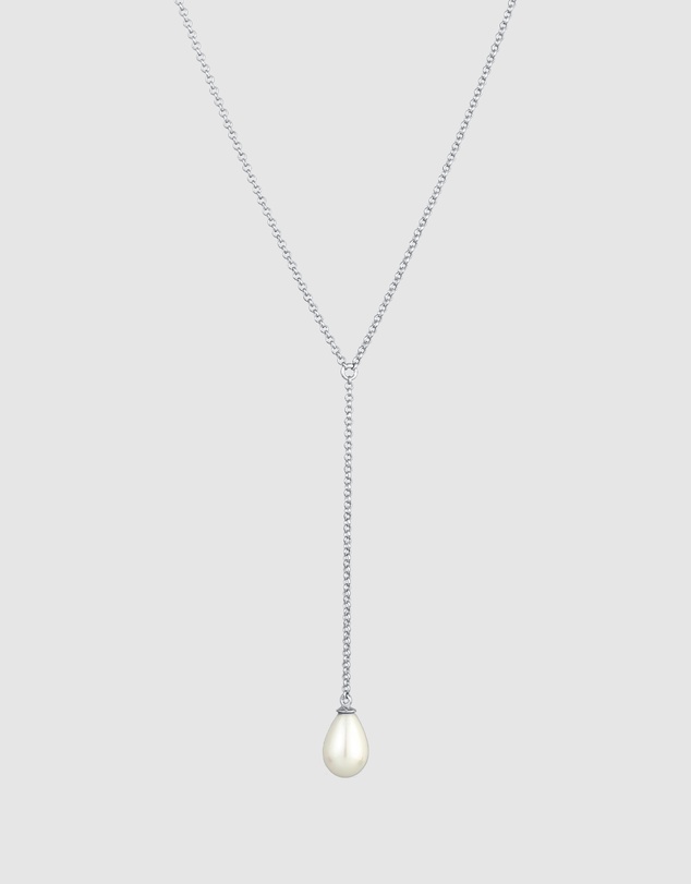 Elli Jewelry - Shell Pearl Y-Necklace in 925 Silver