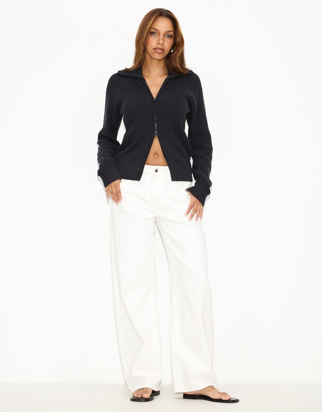 Dazie - Ada Zip Through Knit Jacket