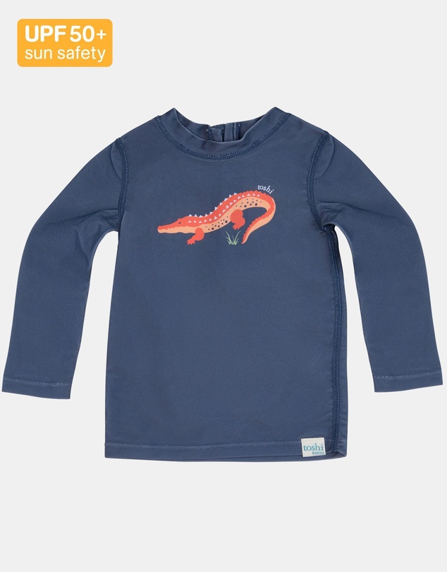 Toshi - Swim Rashie L/S Splash -  Kakadu Moonlight 0