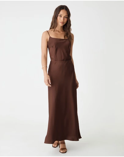 Forcast - Lindsay Bias Satin Skirt