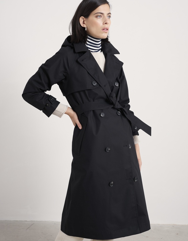 Seasalt - Seasalt Cornwall Black Penweathers Trench Coat