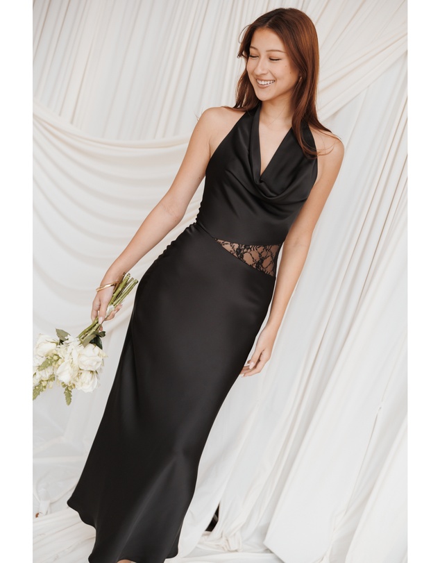 Petal & Pup - Jameela Halterneck Maxi Dress - Black