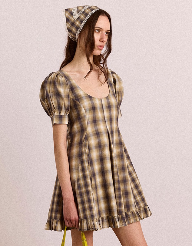 Damson Madder - Sabina Mini Godet Dress