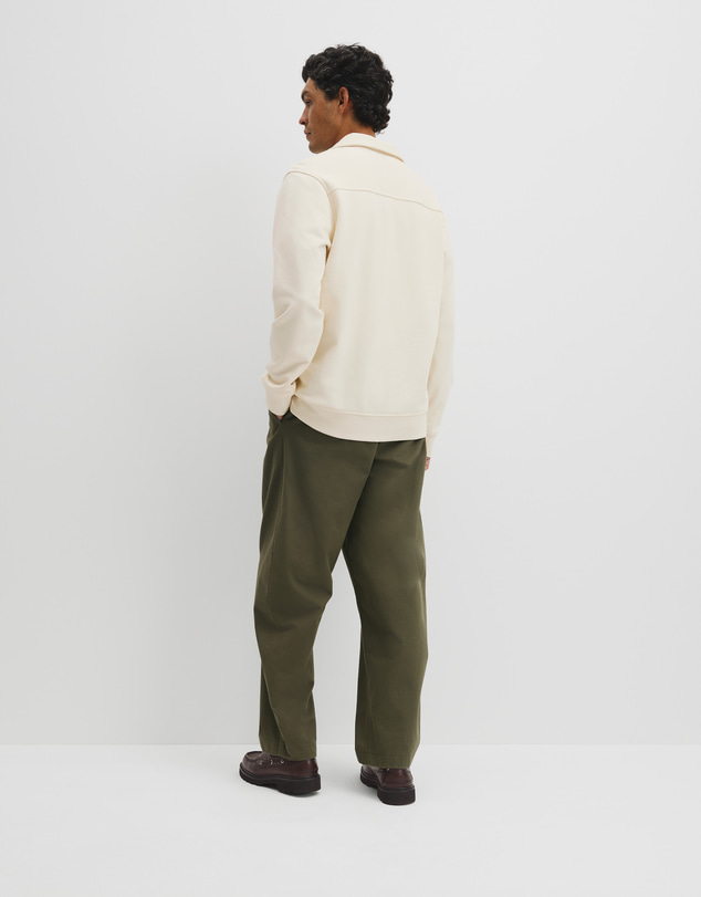Country Road - Australian Cotton Long Sleeve Folded Collar Sweat