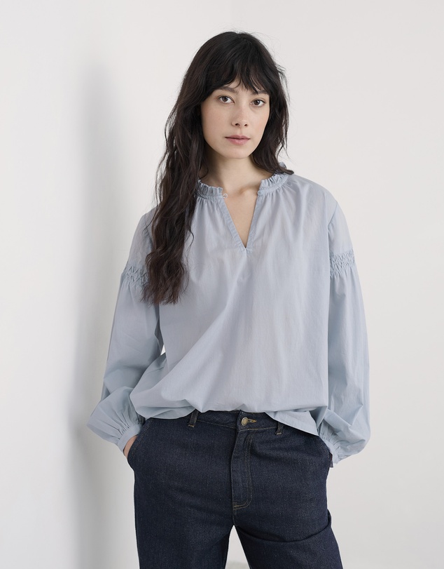 Seasalt - Seasalt Cornwall Blue Gwel Long Sleeve Top