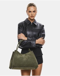 Nakedvice - The Nyla Khaki Suede Bag