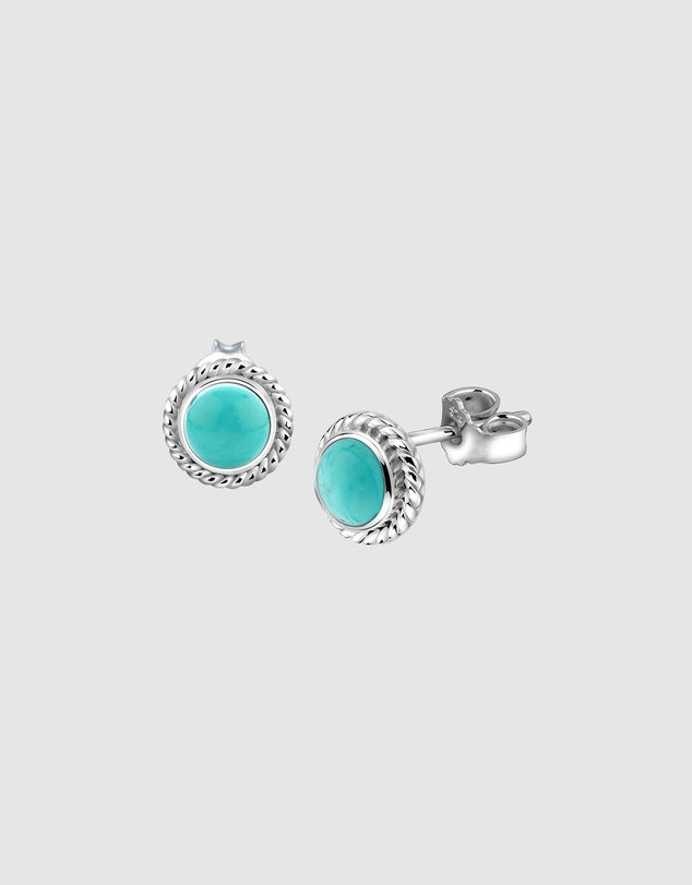 Elli Jewelry - Earrings Boho Howlite Birthstone December 925 Sterling Silver