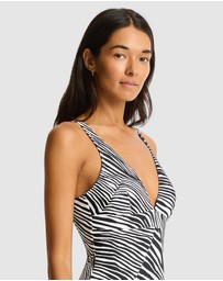 Sea Level Australia - Zebralis Scoop Back Panel Line One Piece
