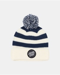 Santa Cruz - Reverse Dot Patch Bobble Beanie - Kids-Teens