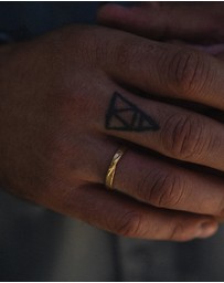 Haze & Glory - ICONIC EXCLUSIVE - Ring Band Twisted in 925 Sterling Silver Gold Plated