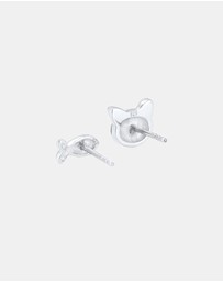 Elli Jewelry - Earrings Kids Cat Fish Crystals 925 Sterling Silver