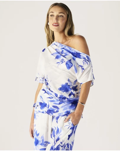 MOS The Label - Isola Print Off Shoulder Top
