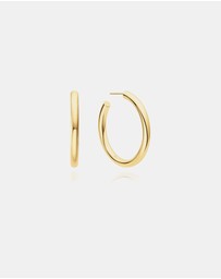 Ania Haie - Ania Haie Gold Classic Tube Large Hoop Earrings