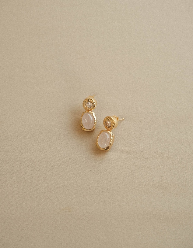 Bianc - Blossom Earrings Rose Quartz