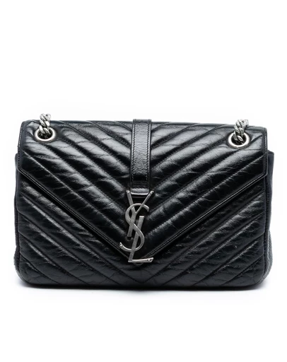 Pre-Loved by Azura Reborn - Pre-Loved Medium Crinkled Calfskin Punk Chain Bag