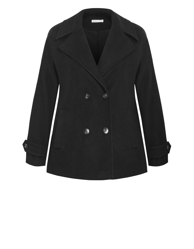 City Chic - Lola Short Melton Coat